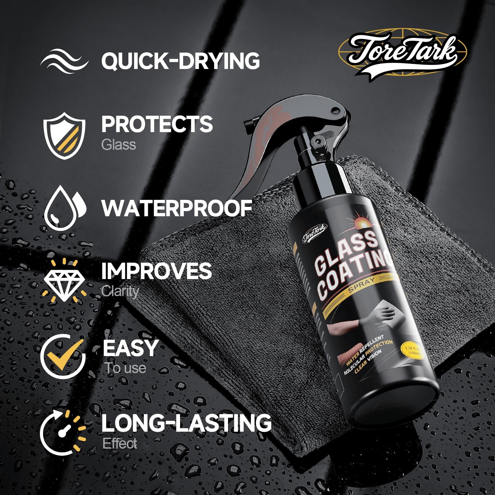 Ceramic Coating Spray for Windshield Protection | Long-Lasting Rain Repellent