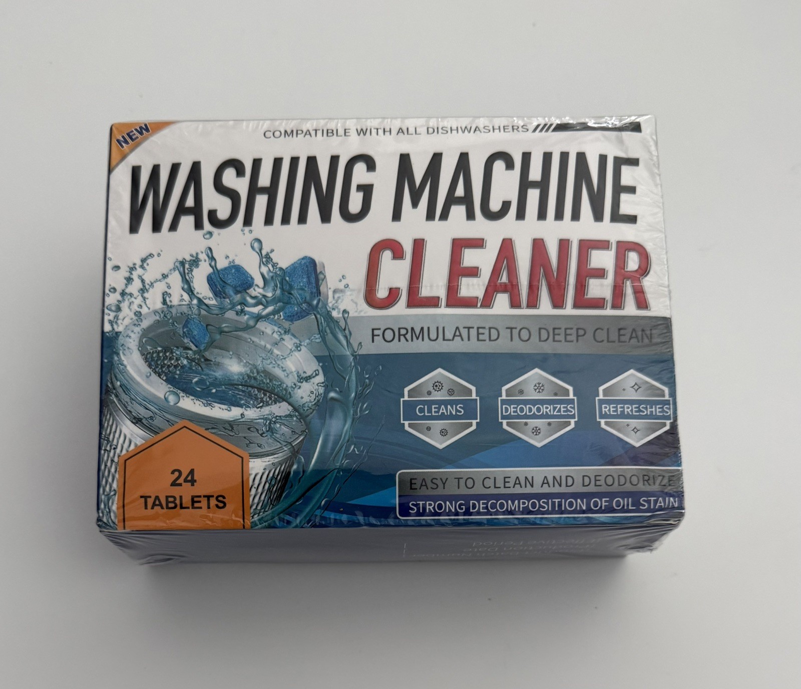 Washing Machine Cleaner Formulated To Deep Clean, 24 Tablets