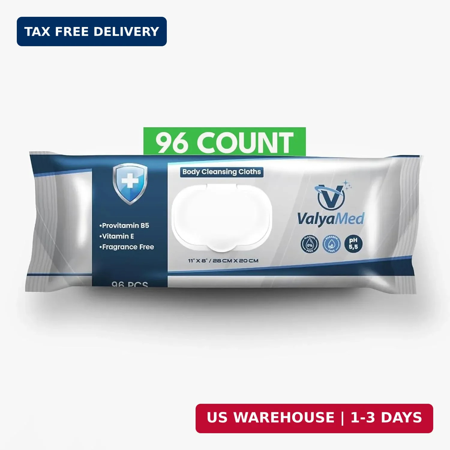 Body Wipes for Adults, XL for full Body, Adult and Elderly, Alcohol-Free Inconti
