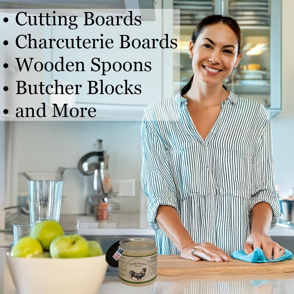 Cutting Board Gel – Wax and Mineral Oil Treatment in One – with Food Grade Mi…