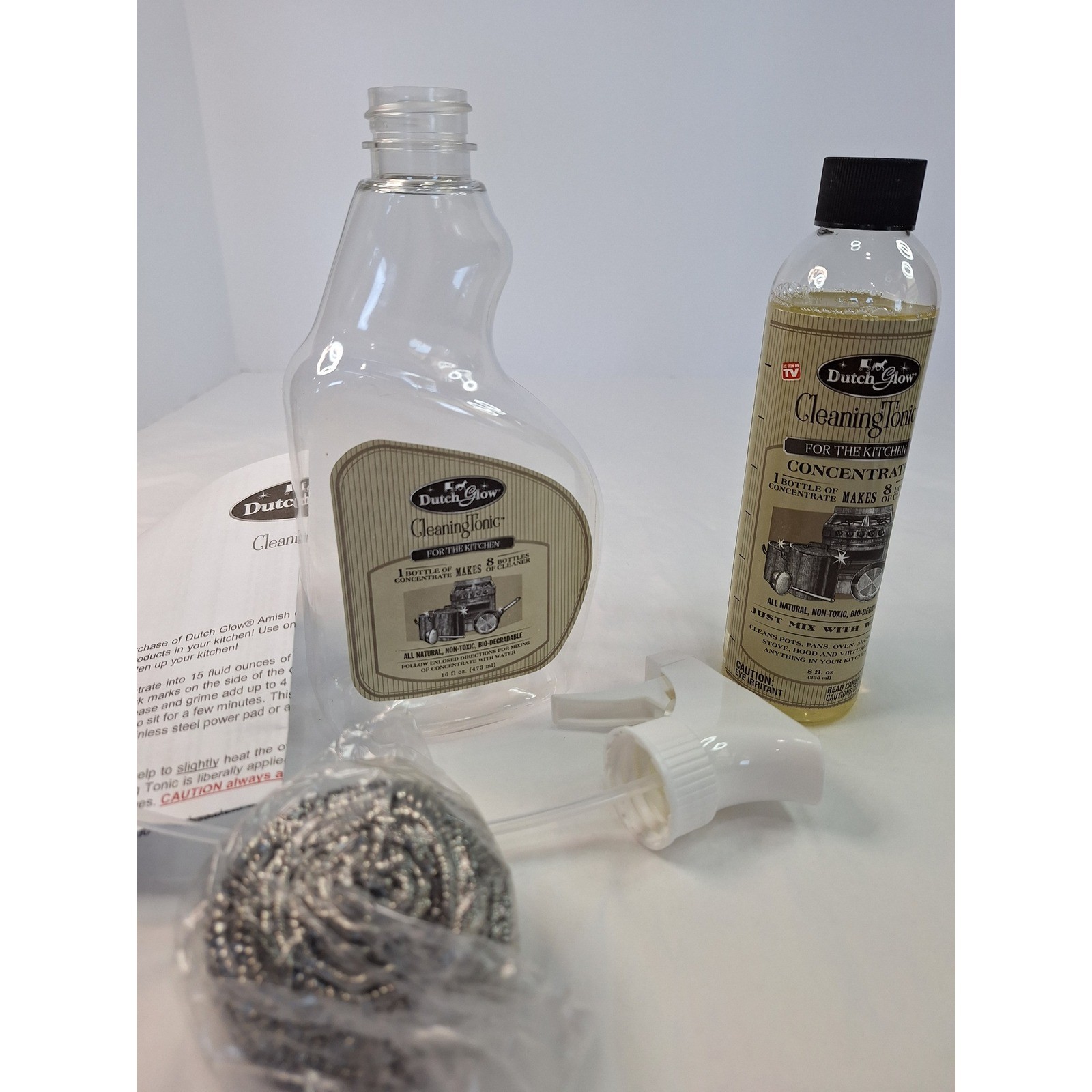 Dutch Glow Cleaning Tonic Kitchen Concentrate All Natural Non-Toxic Makes 128oz