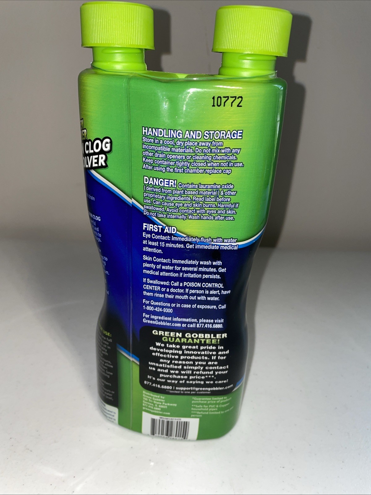 Green Gobbler Drain Clog Dissolver Pipe Opener Cleaner Remover 31oz Grease Hair