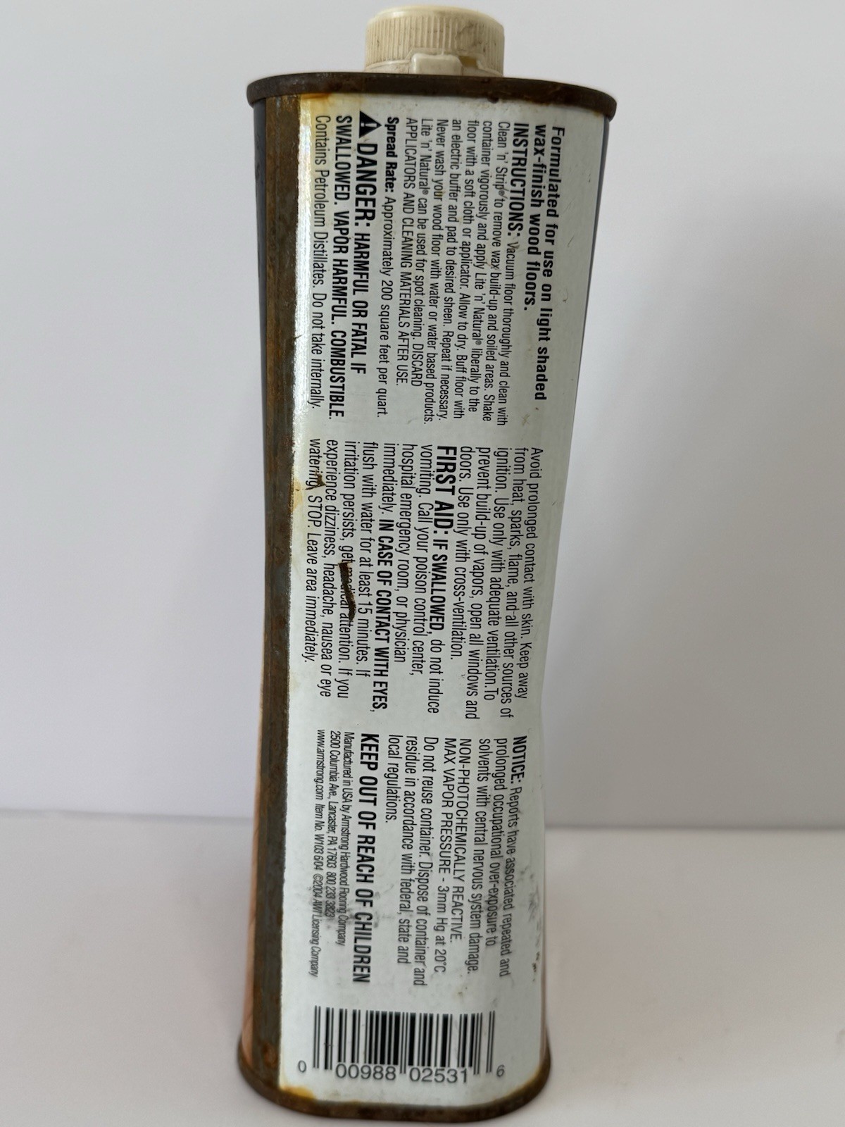 Bruce Lite ‘n’ Natural Liquid Paste Wax Light Shaded Wax Finished Floors, DISCON