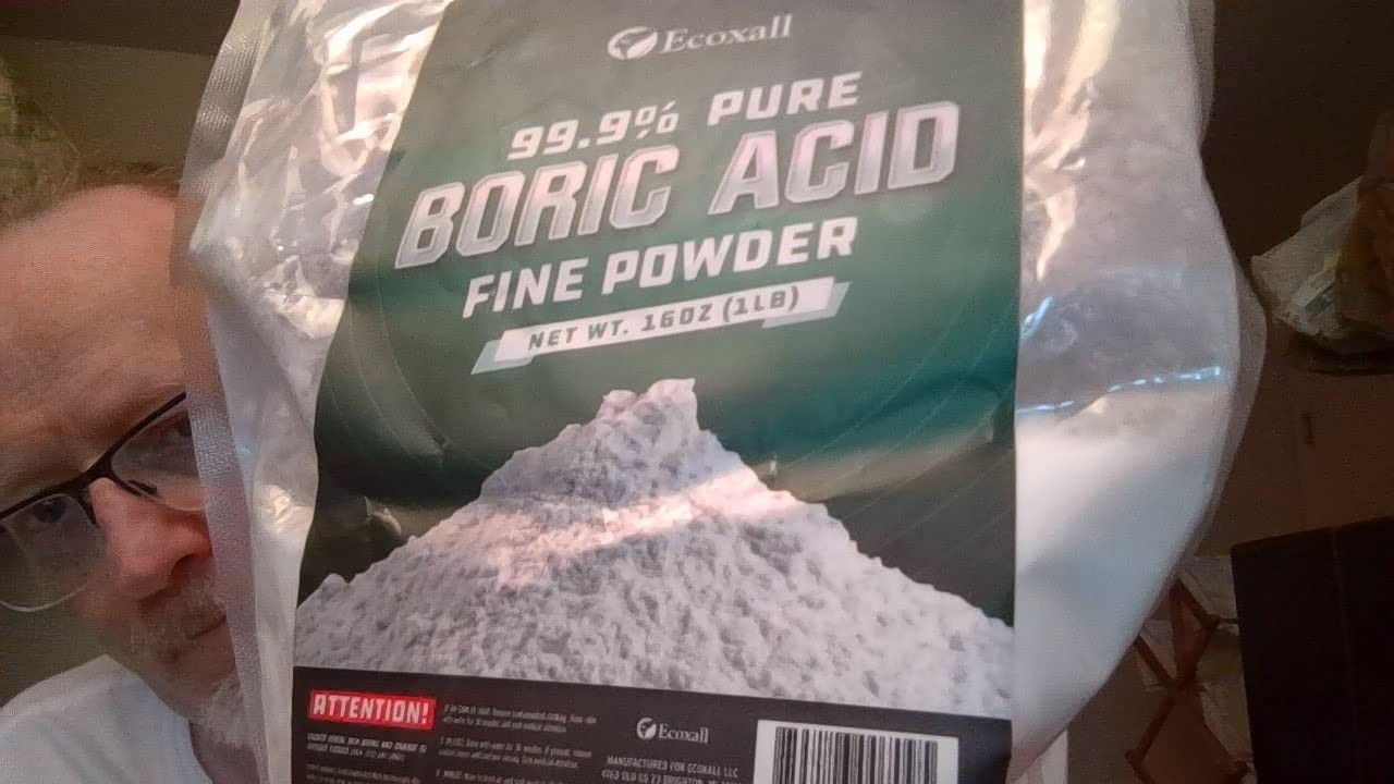 Industrial Strength Boric Acid Powder – 2 lbs for Stains, Deodorizing & Cleaning