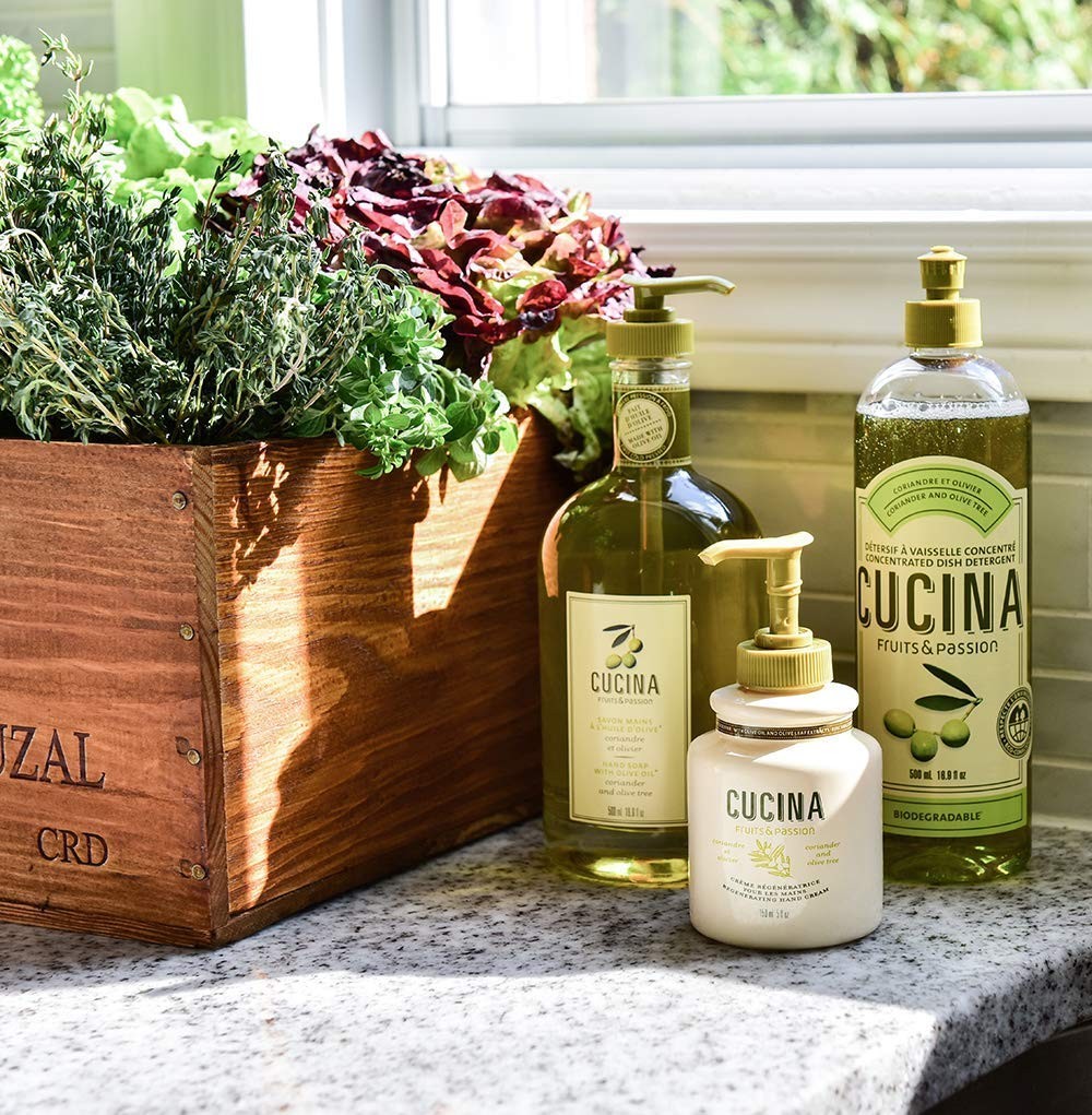 CUCINA Dish Detergent Refill 34 fl oz Coriander and Olive Tree Scented Soap
