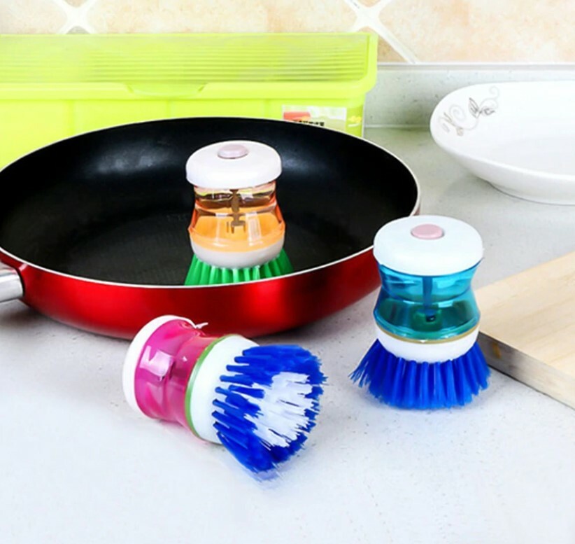 Soap Dispensing Dish Washing, Kitchen Cleaning, Sink Wash High Quality Brush