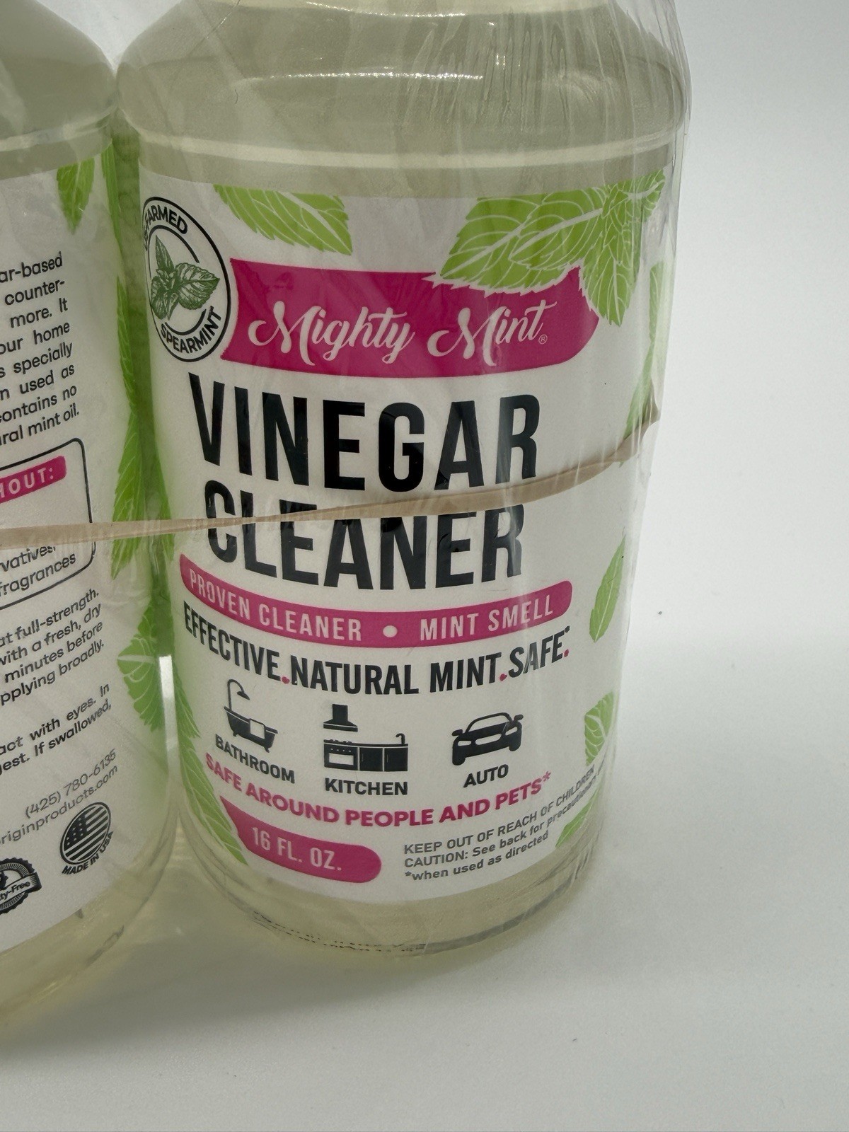 Mighty Mint Vinegar Cleaner Spray 2 Pack 16 fl oz Mint Scent Natural Safe Pets
