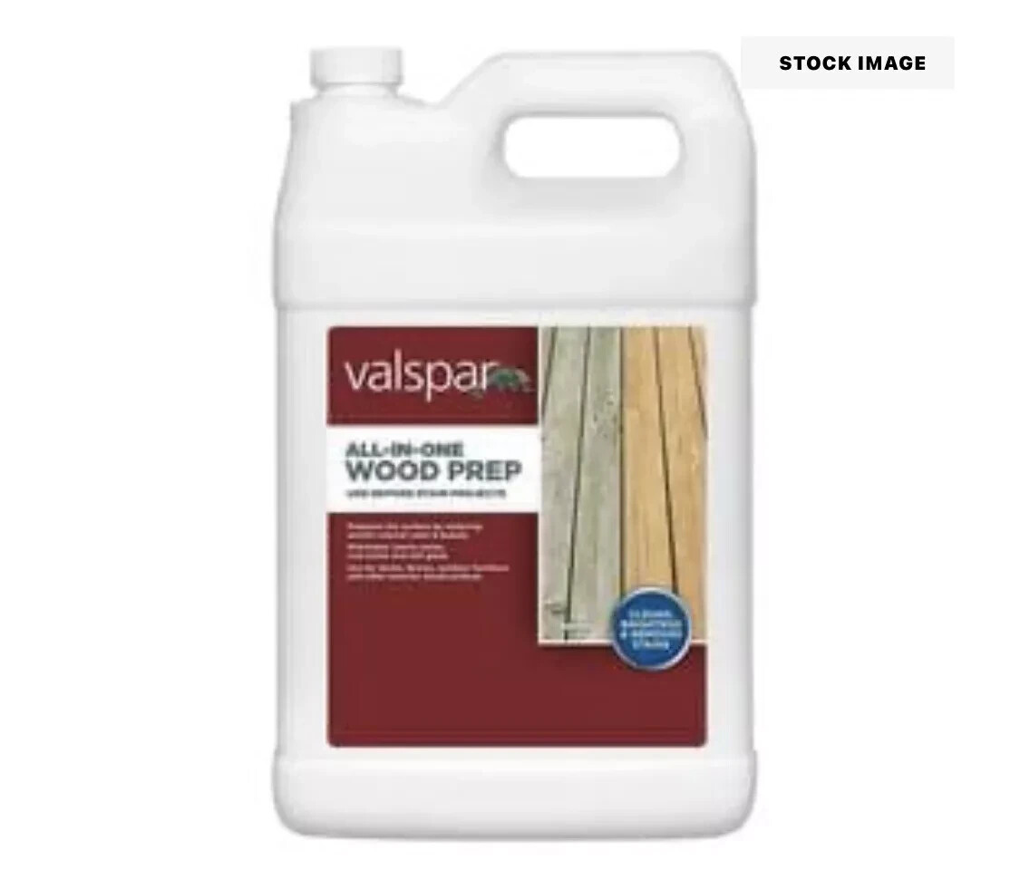 2 bottle 2.5gValspar All-In-1 Biodegradable Wood Prep Deck Cleaner Remove Stains
