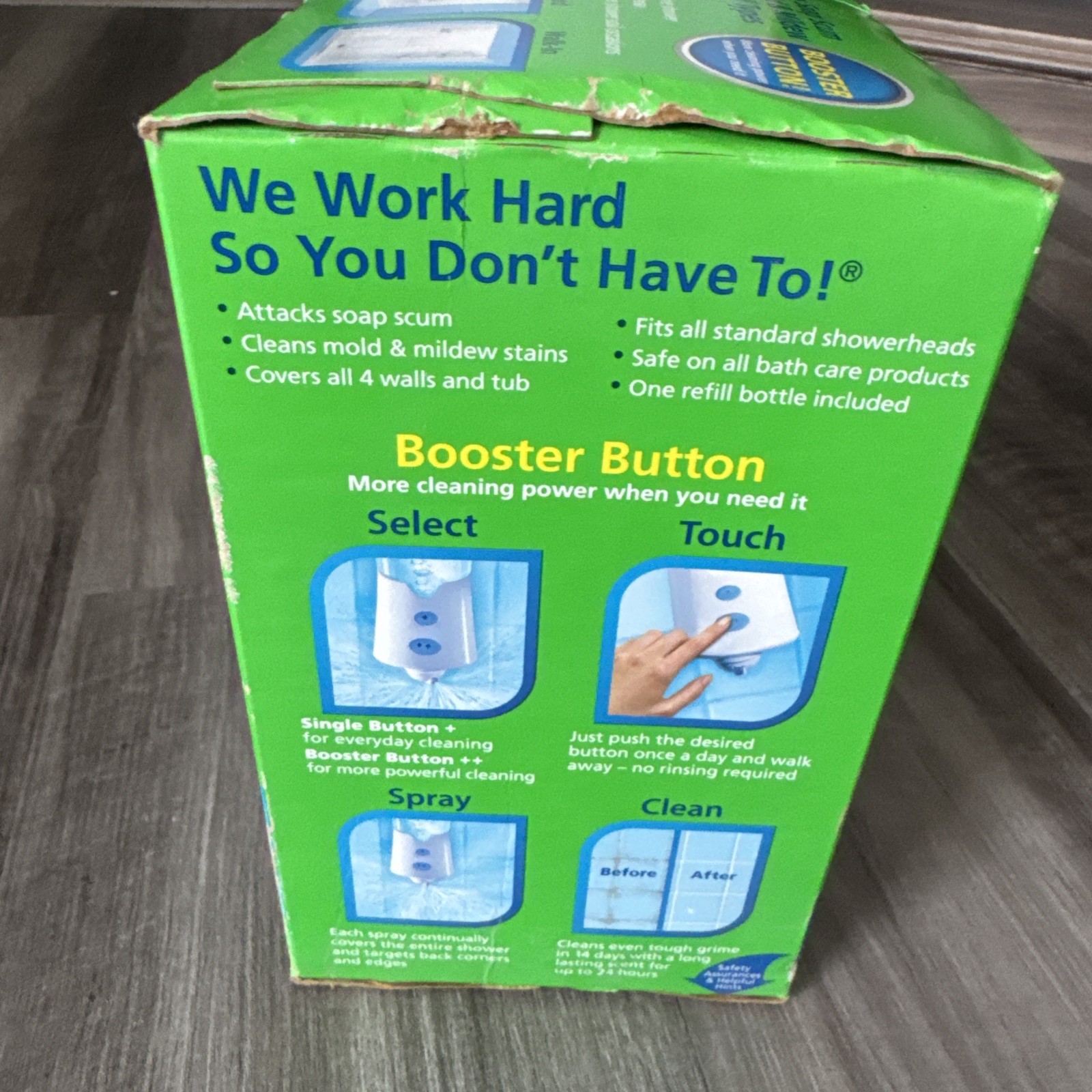 NEW Scrubbing Bubbles Automatic Shower Cleaner Bathroom 2 Button Booster Set Kit