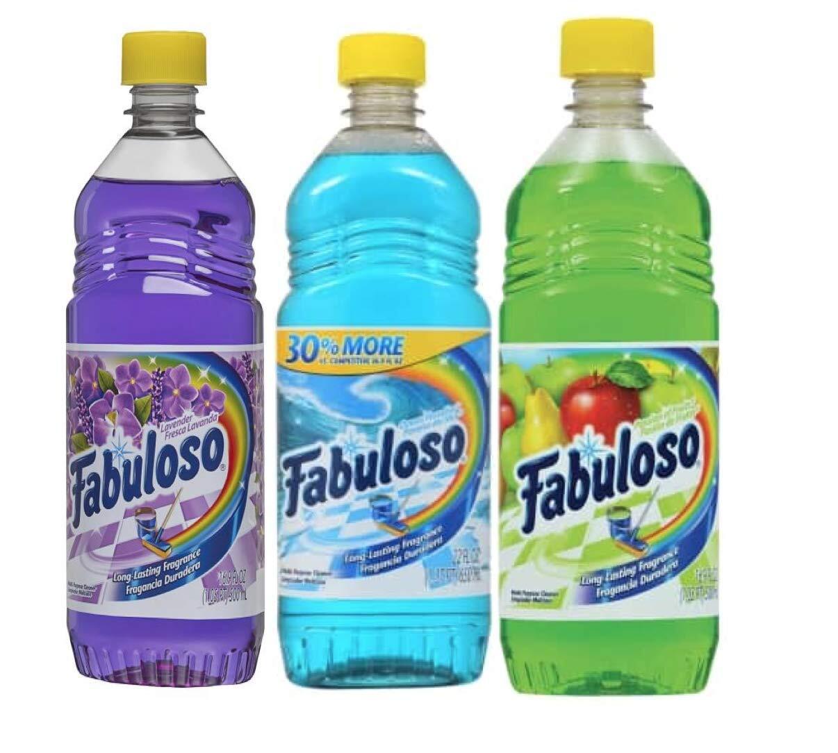 Fabuloso Multipurpose Cleaner Ocean Paradise 16.9 oz Pack of 3 Easy Grip Bottles