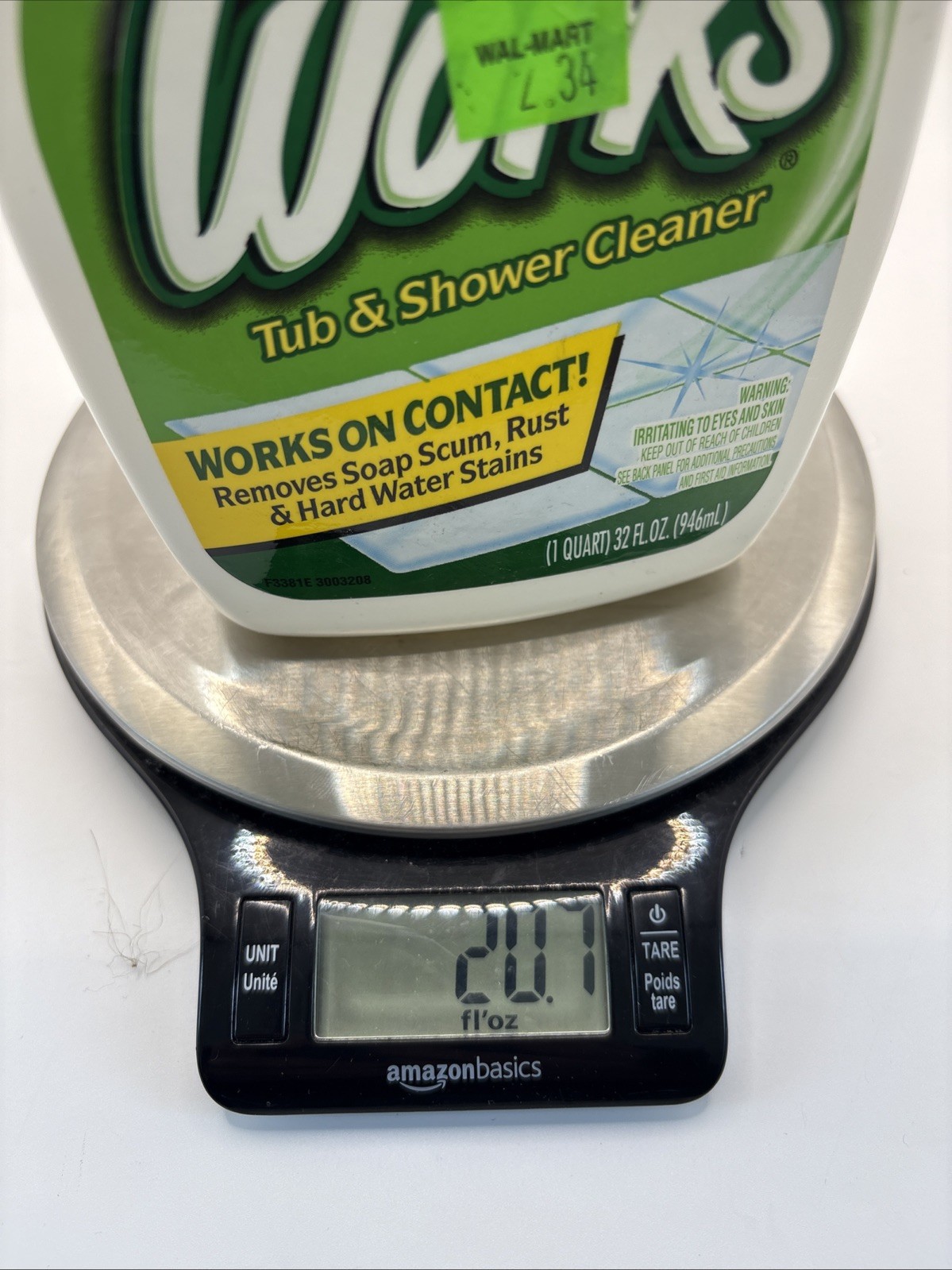 THE WORKS Tub Shower Cleaner Trigger Spray 32 oz Soap Scum Rust 1 Full, 1 Used
