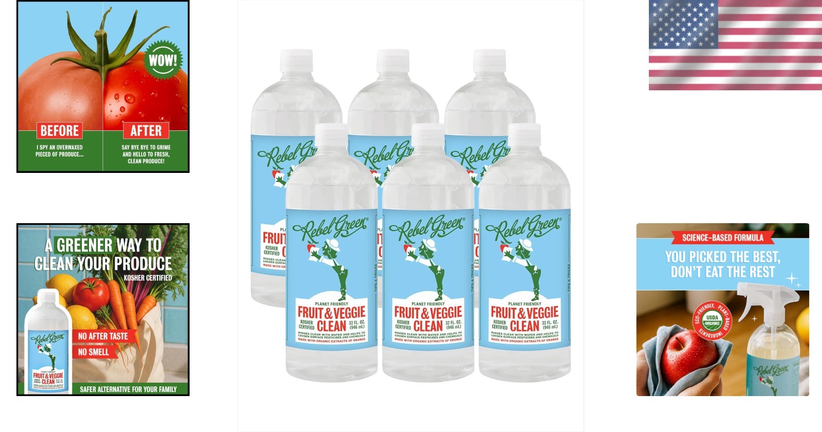 Natural Plant-Based Produce Cleaner, 34oz Refill