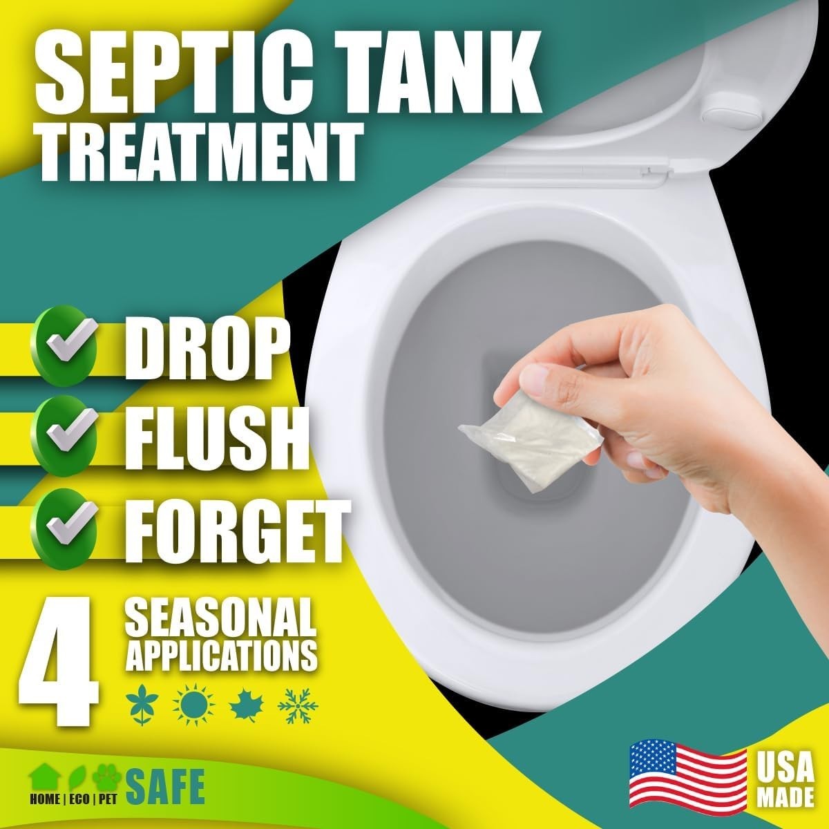 -Enzyme Septic Treatment – 12 Flush Packets, Odor Control