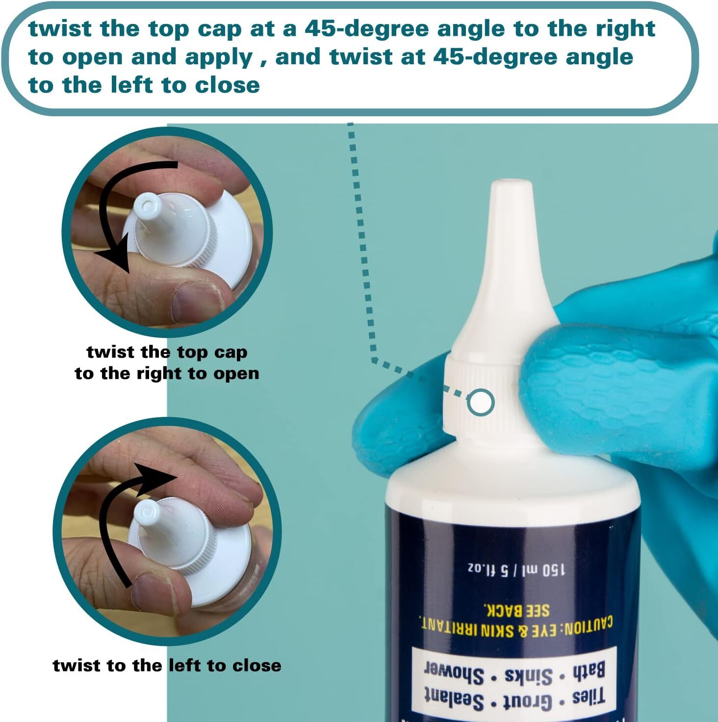 Skylarlife Grout Silicone Caulk Whitener Gel 5 Fl Oz For Tile And Bathroom Use