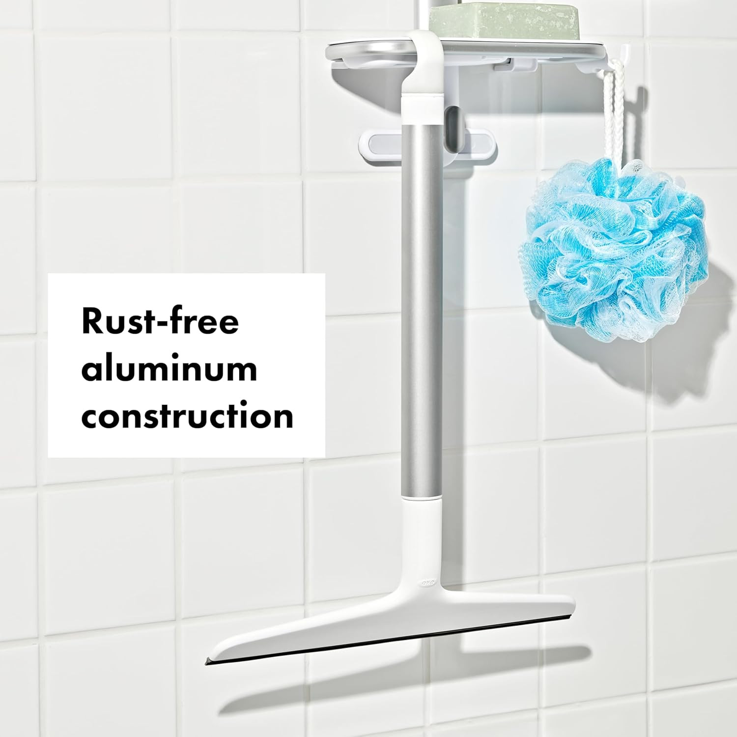 OXO Good Grips Aluminum Extendable Squeegee, Adjustable Shower Squeegee for Glas