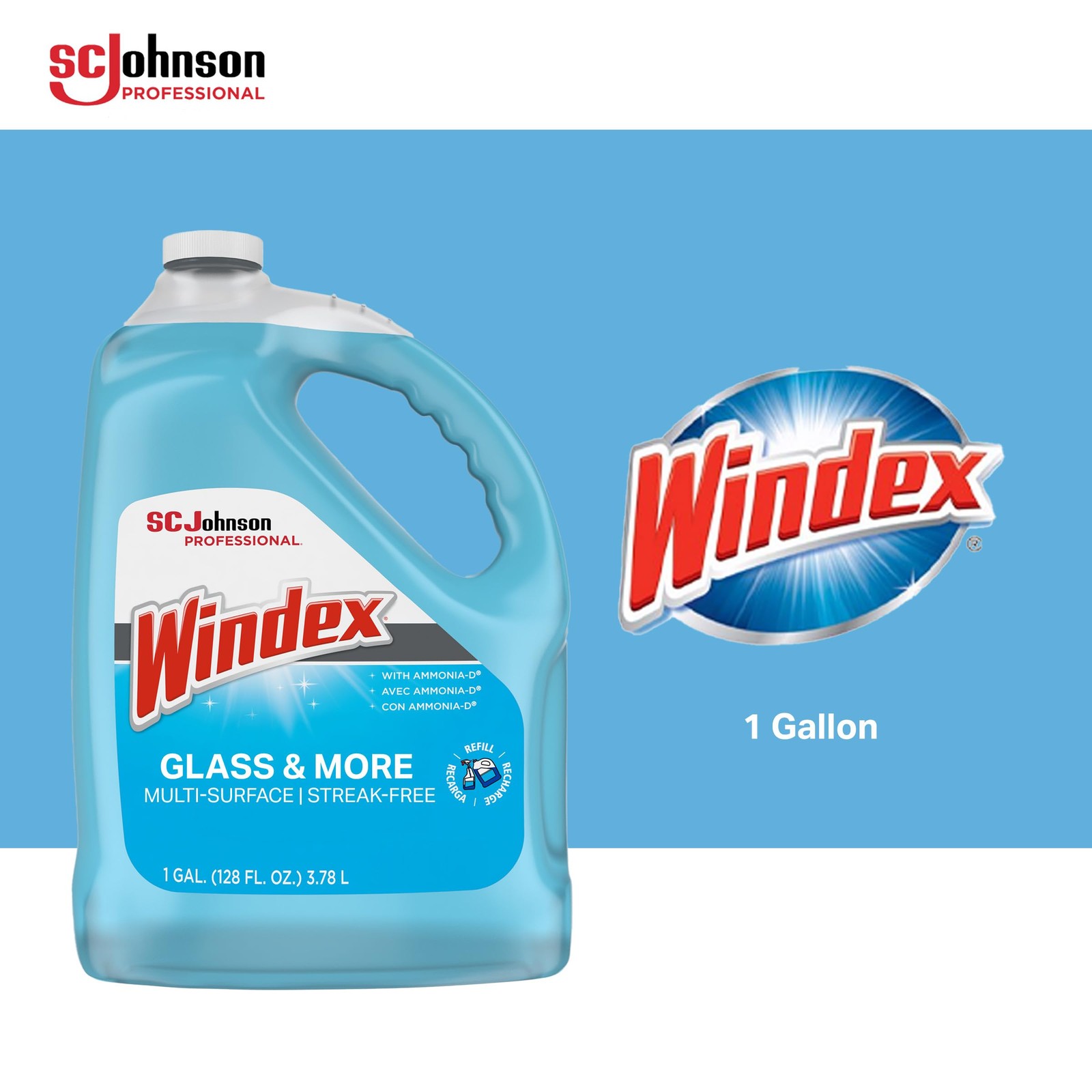 Windex Glass And More Multi Surface Cleaner 1 Gallon Pack Of 4 Streak Free
