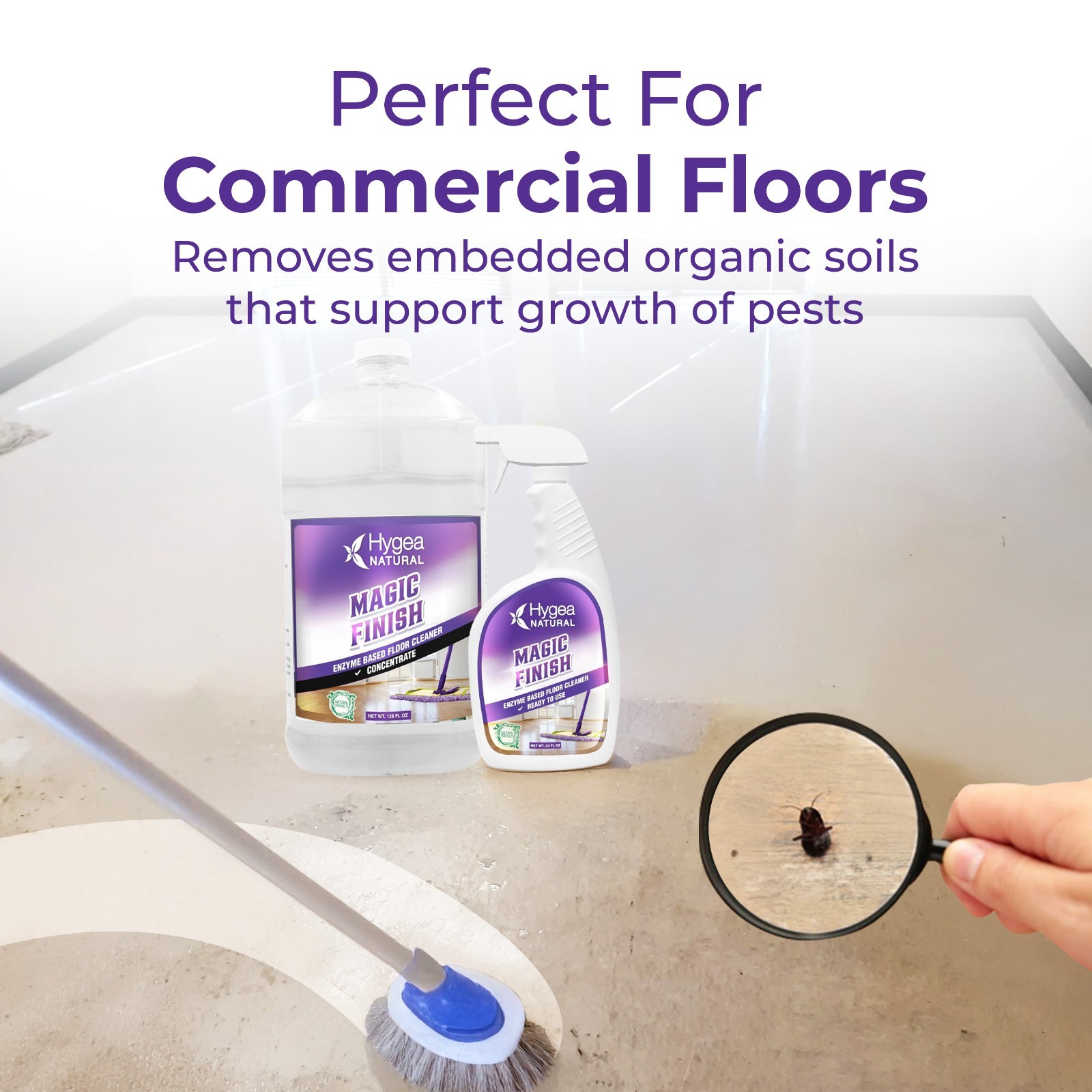 Hygea Natural Magic Finish – Natural Enzyme-Based Floor Cleaner