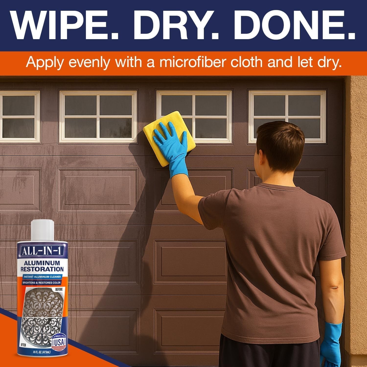 All-In-1 Aluminum Cleaner & Restoration Solution – Made in USA, Restores Faded P