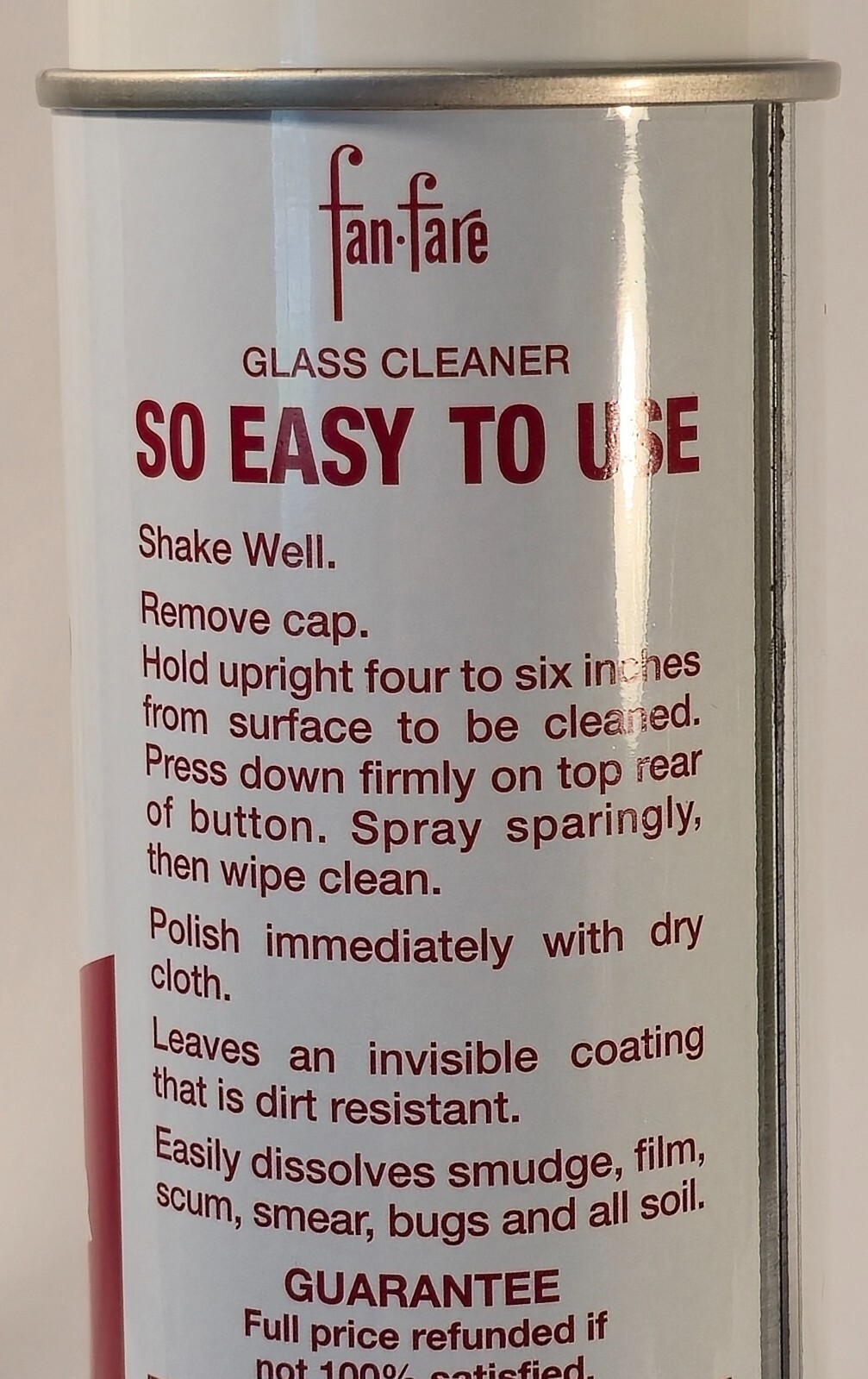 All Purpose Fan Fare Super Spray Push Button Cleaner High Concentrate Aerosol
