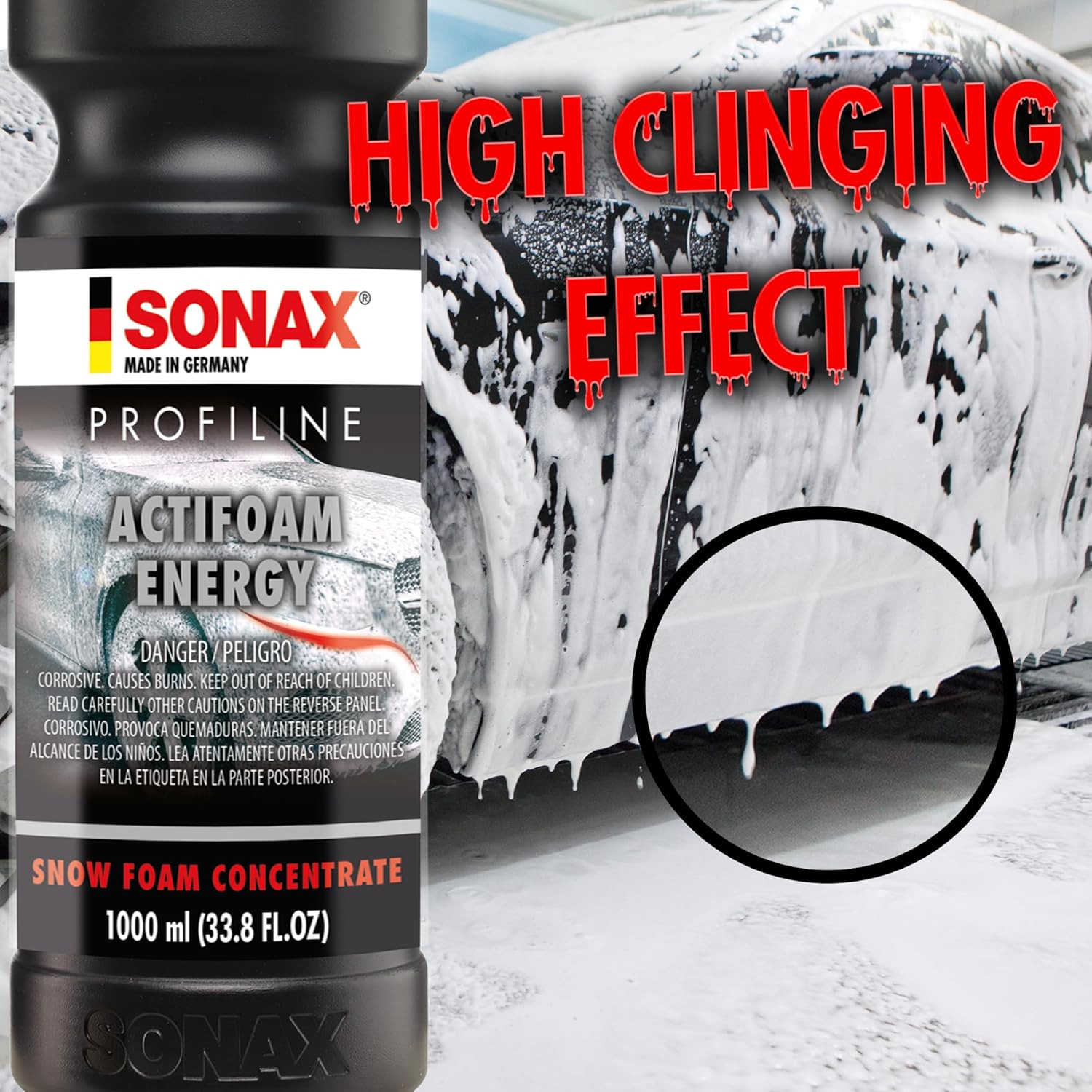 Actifoam Energy 618300 | High-Foaming Car Wash Shampoo | Powerful Dirt Removal w