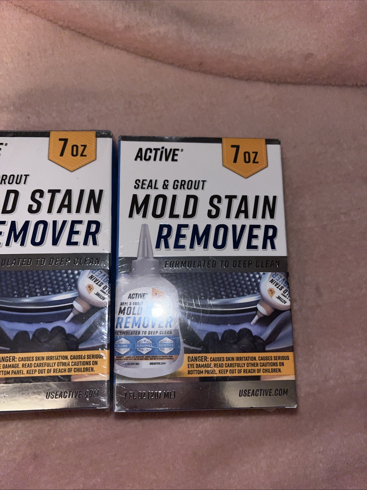 Lot of 2 – Active MOLD STAIN REMOVER Seal and Grout Deep Clean 7oz – New
