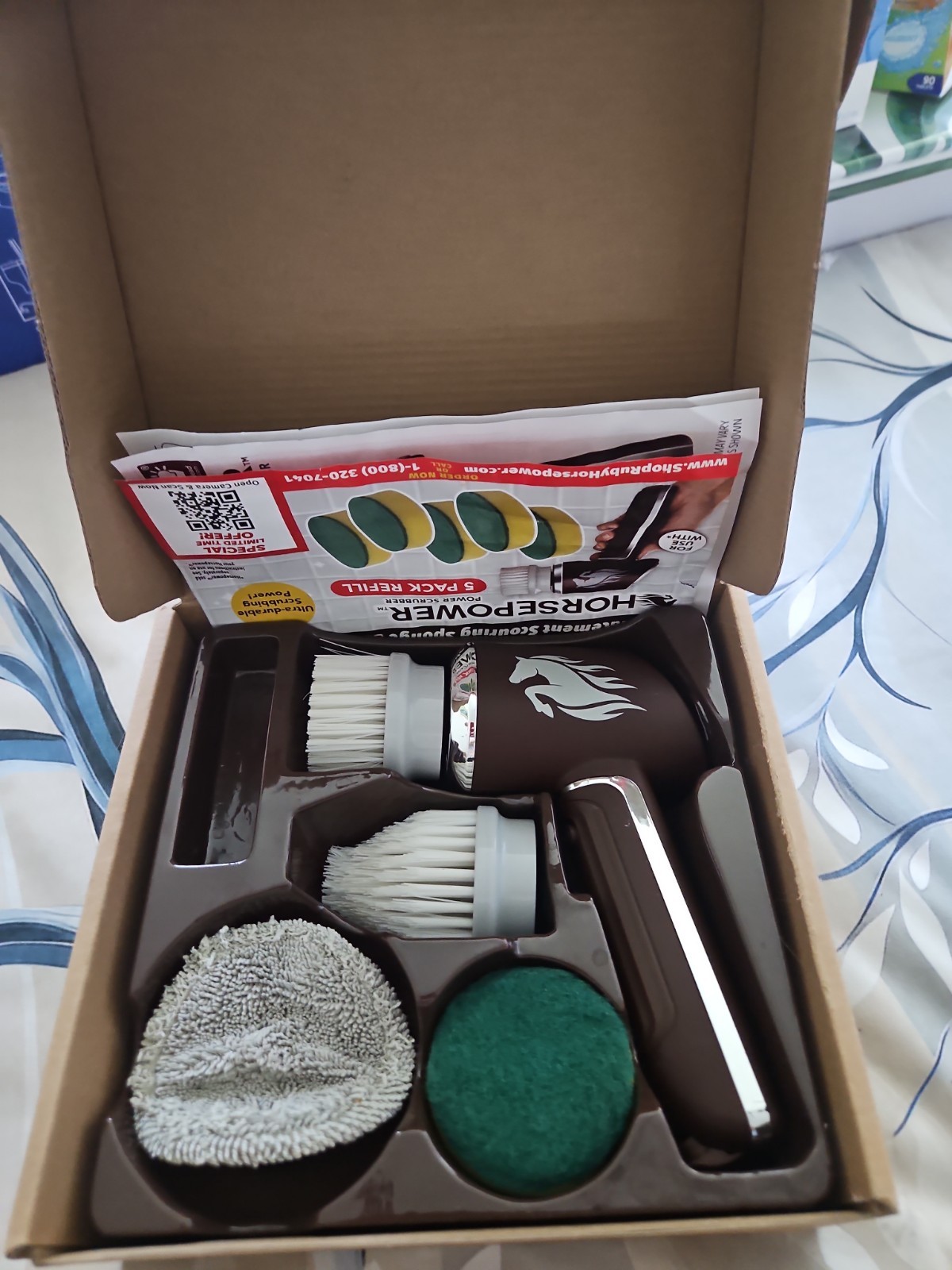 Ruby Horsepower Cordless Rechargeable Handheld Portable Power Scrubber OPEN BOX