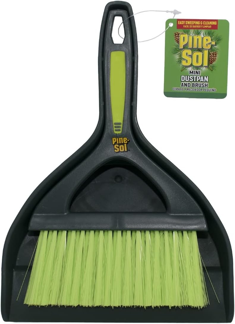 Mini Dustpan and Brush Set | Nesting Snap-On Design | Portable,