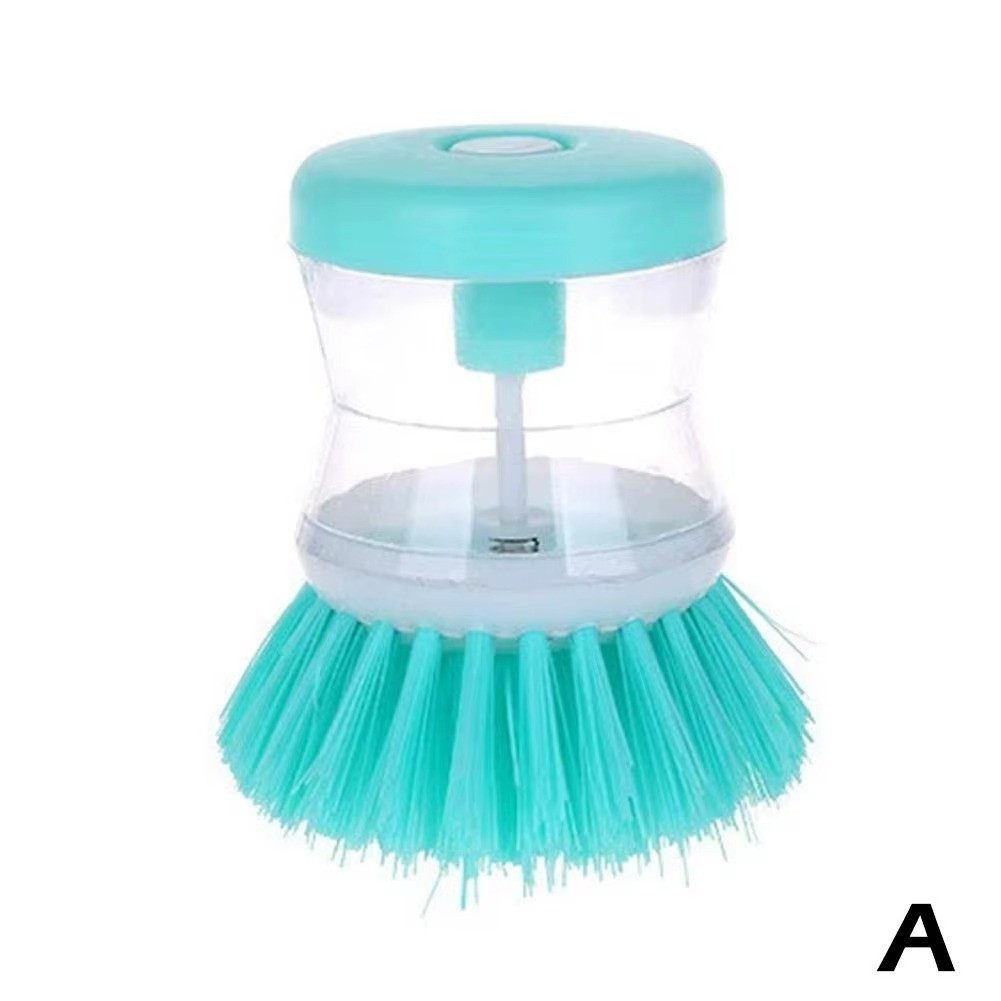 2-in-1 Kitchen Cleaning Brush Pot Dish Brush With Washing Up Liquid Dispenser US