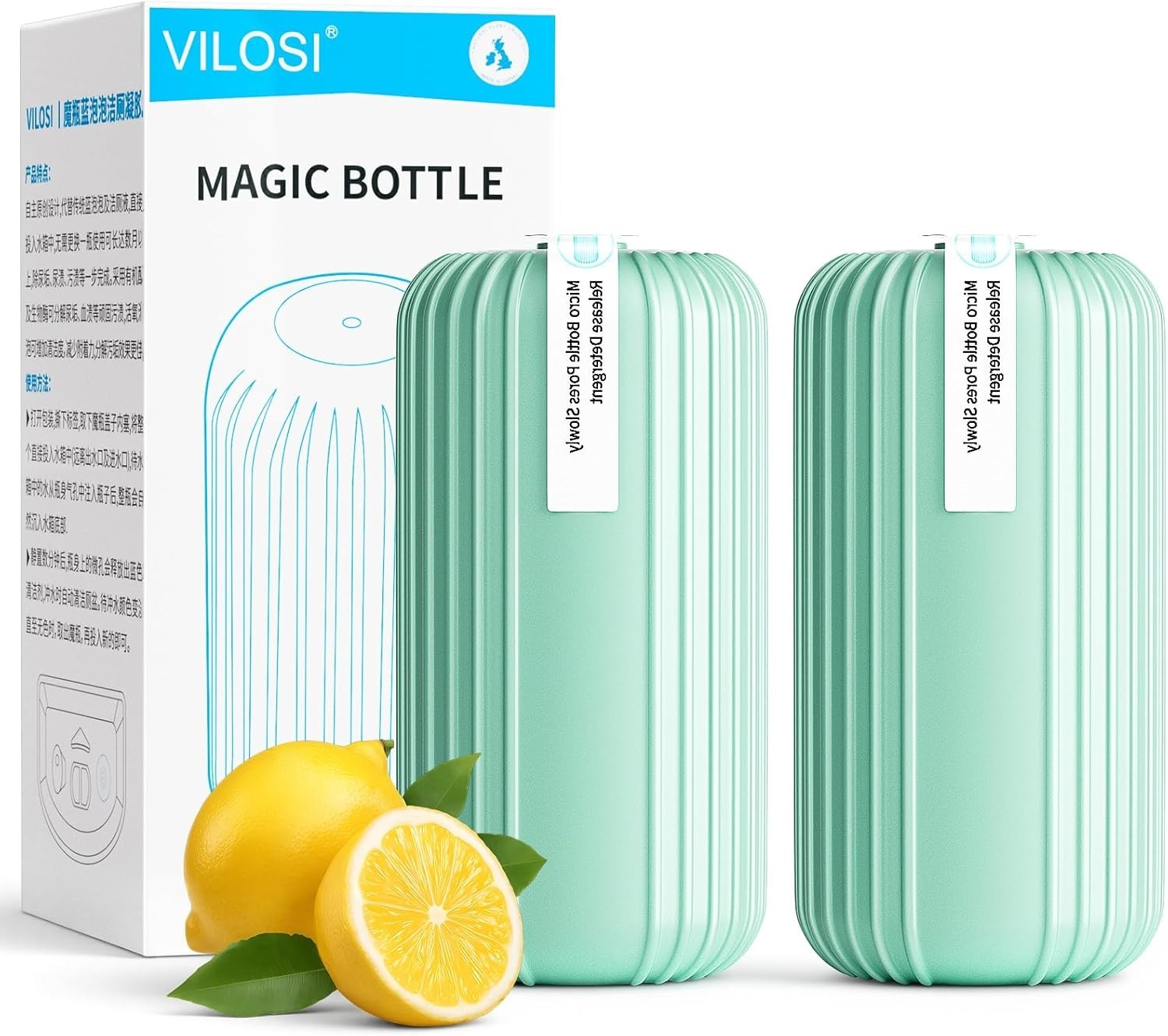 Non-Toxic Toilet Cleaning Solution – Fresh Scent, Safe for All Toilets, 2 Pack