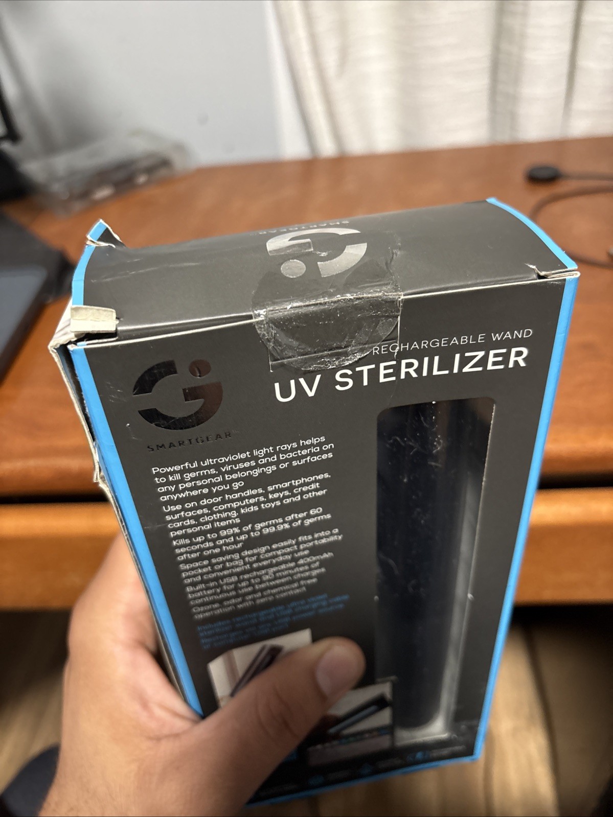 Smartgear Led Sterilization Wand New In Box Eliminates 99.9% Germs And Bacteria