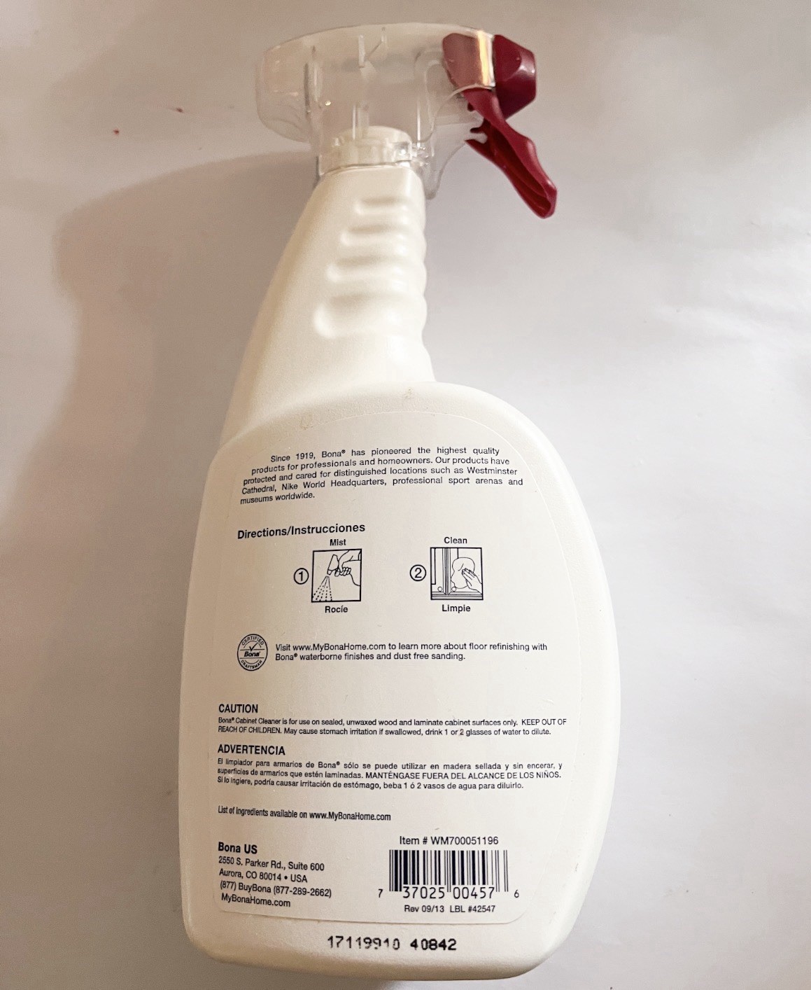 Bona Wood Cabinet Cleaner 32 fl oz Trigger Spray Discontinued75% Full