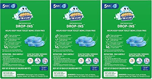 Scrubbing Bubbles Continuous Clean Drop-Ins Toilet Cleaner Tablet, Repels Tough