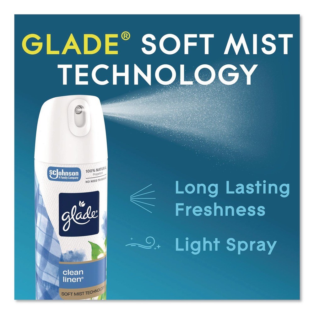 Glade 391465 7.3 oz Air Freshener – Clean Linen (6/Carton) New