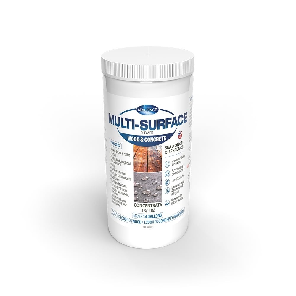 Multi-Surface Cleaner Concentrate for Wood & Concrete – 1 lb, Cleans & Enhances