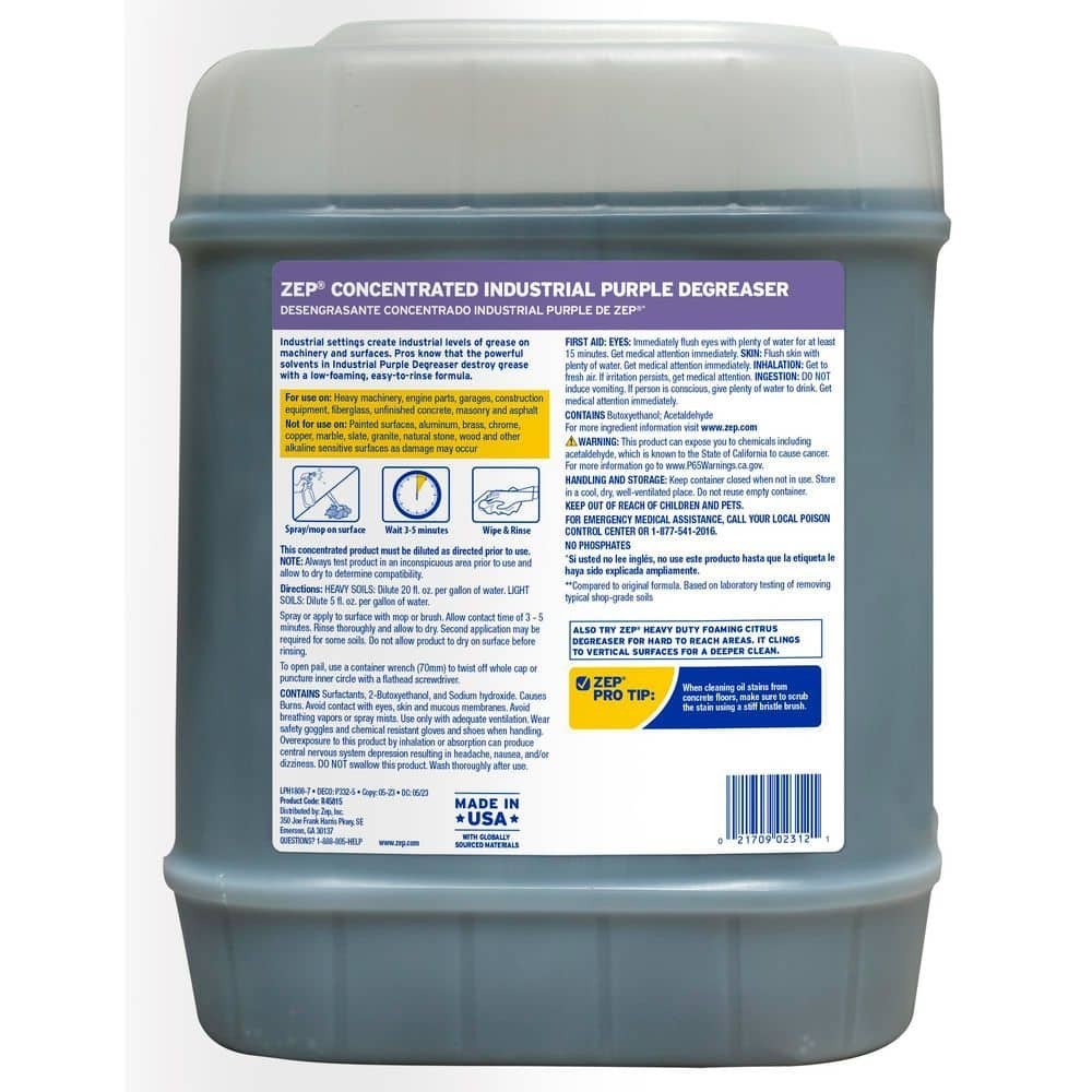 5 Gallon Concentrated Industrial Purple Cleaner Degreaser 1 Pack Fast Shipping