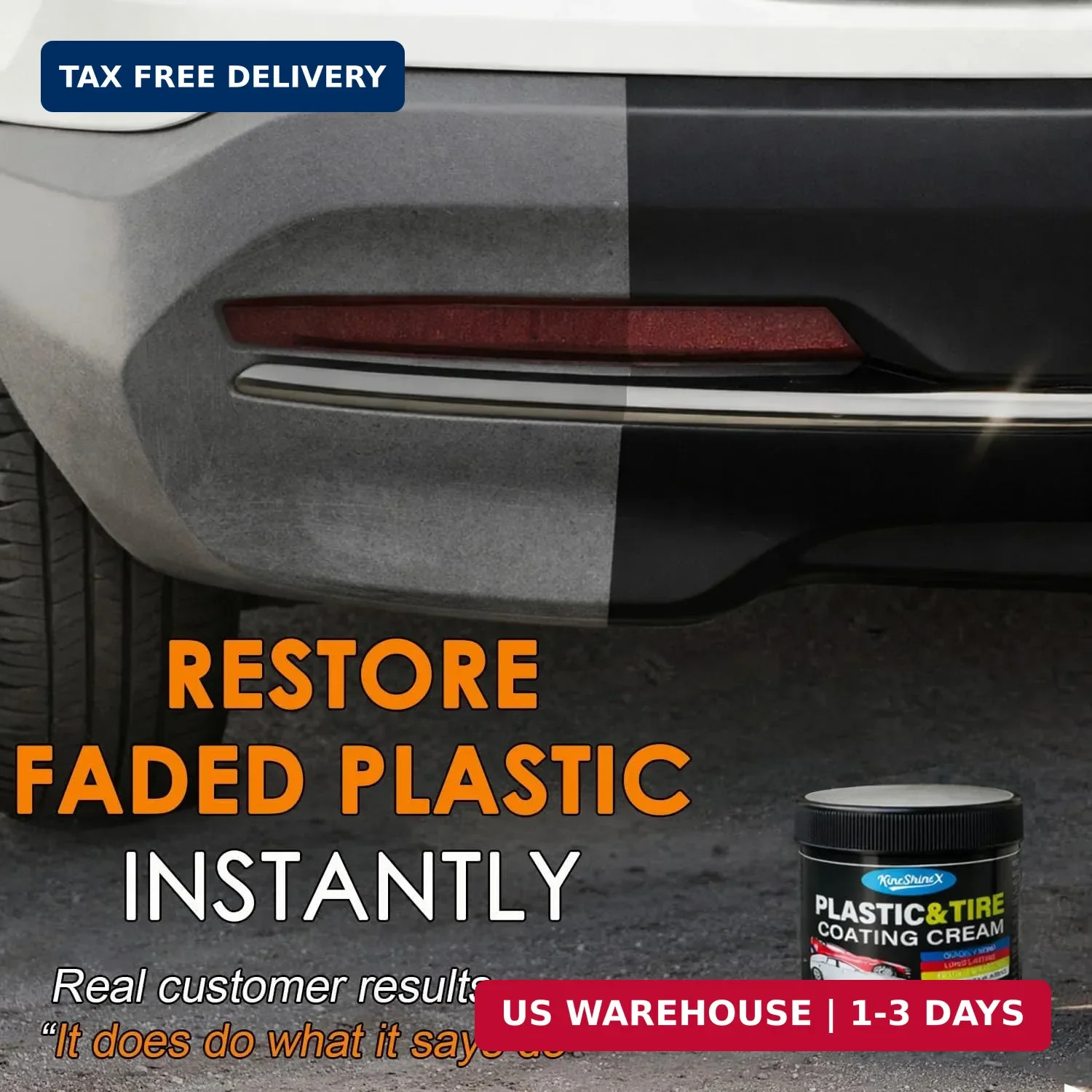 Black Trim Restorer, Plastic Restorer for Cars Restore Faded Bumpers, Plasti…