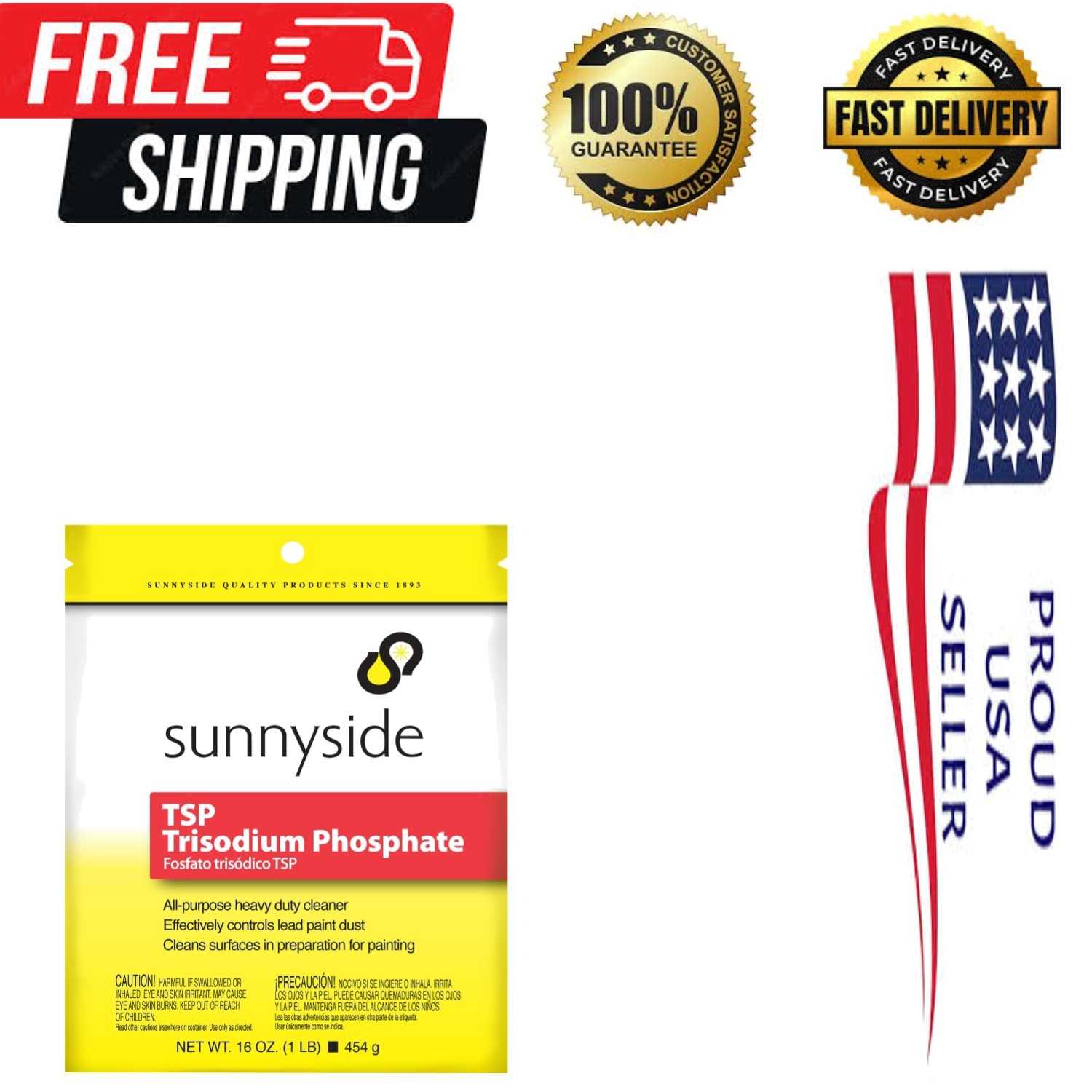 16 Oz Sunnyside All-Purpose TSP Cleaner – Restore Paint Brushes Effectively