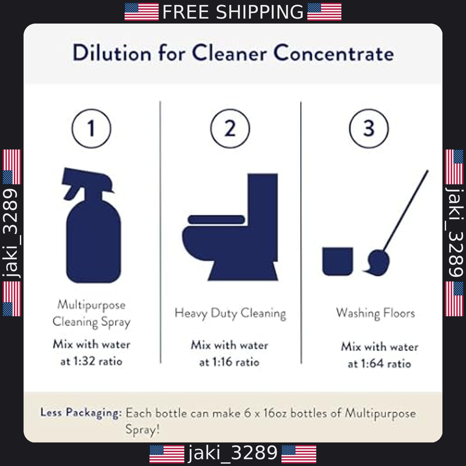 All-Purpose Cleaner Concentrate – Lemon Verbena Scent (4oz, 2 Pack) Recyclable