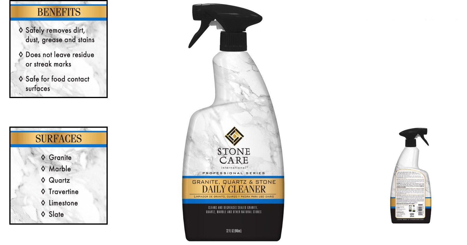 32oz Stone Cleaner Spray – Citrus Scent for Natural Stone Care
