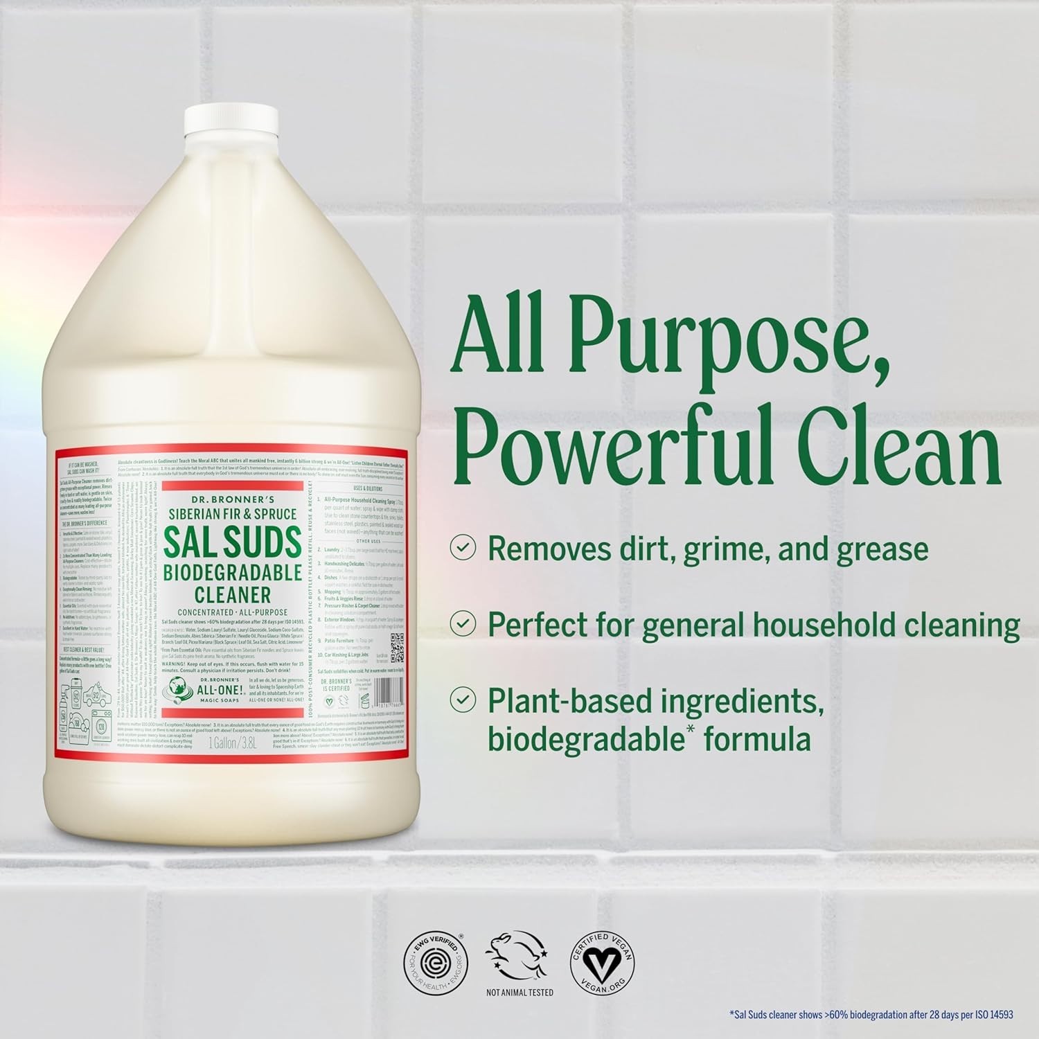 1 Gallon Biodegradable All‑Purpose Pine Cleaner for Floors,Laundry,Dishes & More