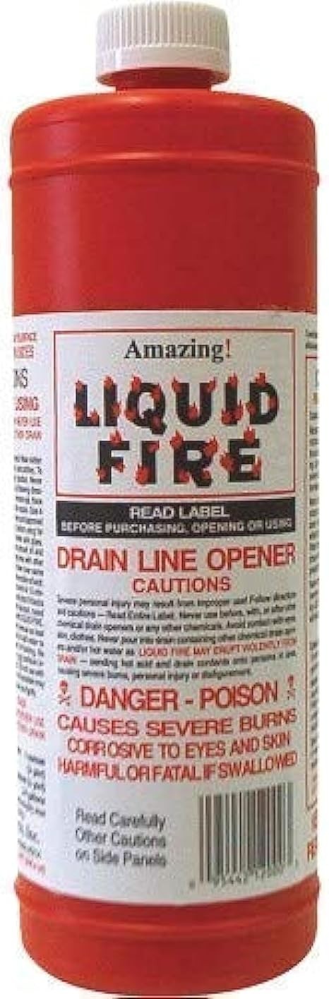 Chemical Drain Opener 32 oz Drain Line Cleaner Sink Tub Shower Septic Safe
