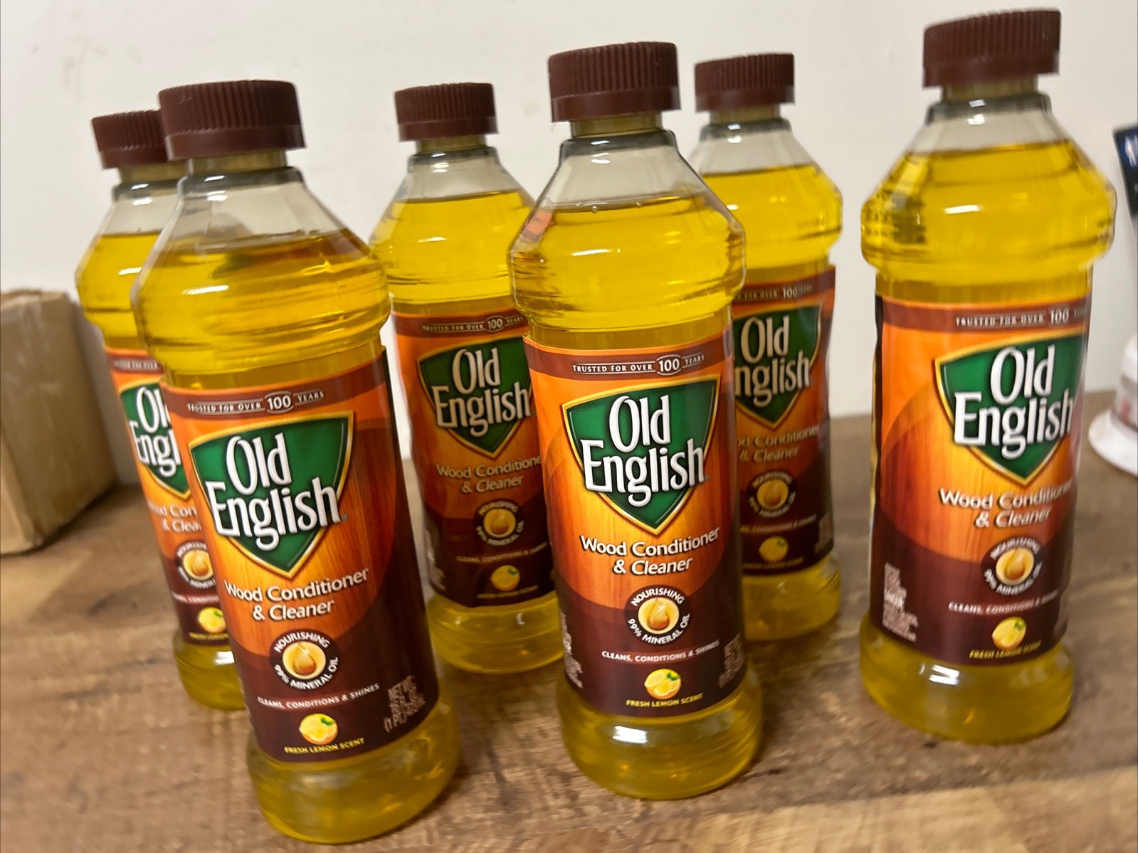6 Old English Lemon Oil Conditions Protects Wood Surfaces Glow Lemon Scent 16oz