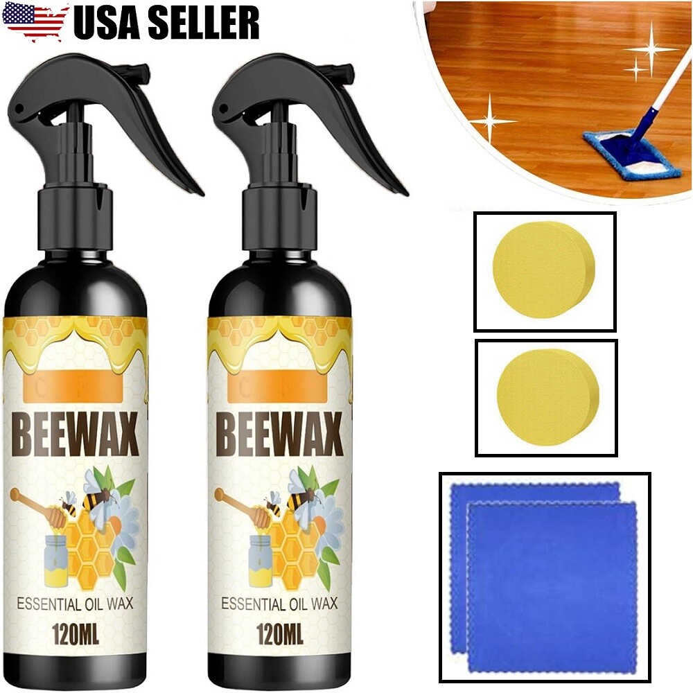 3Sets Natural Bee Wax Furniture Polish Spray Micro Molecularized Beeswax 120ml