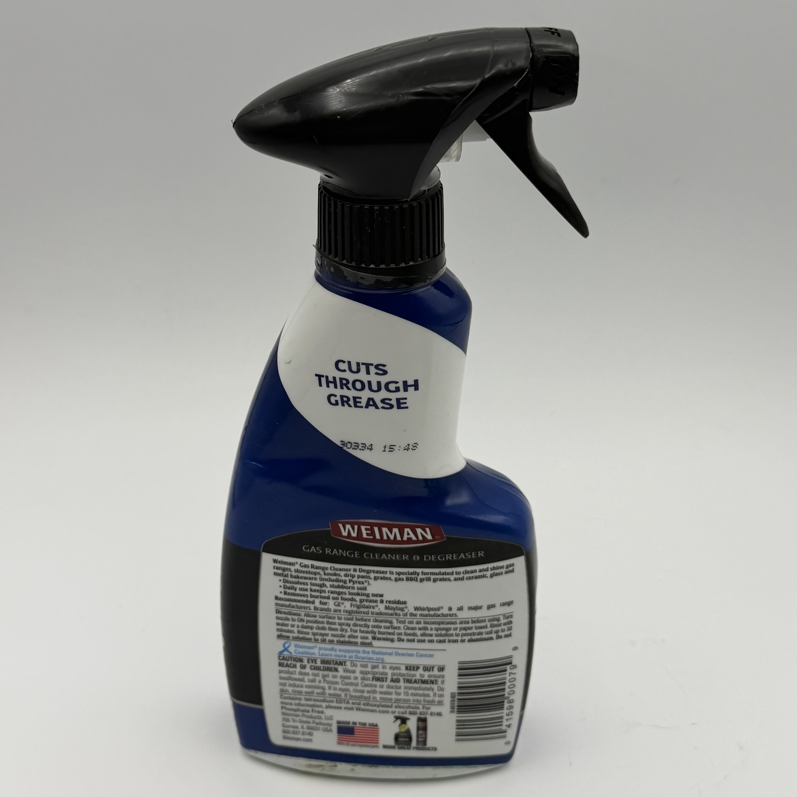 Weiman Heavy Duty Gas Range Cleaner & Degreaser Spray 12 fl oz Cuts Through