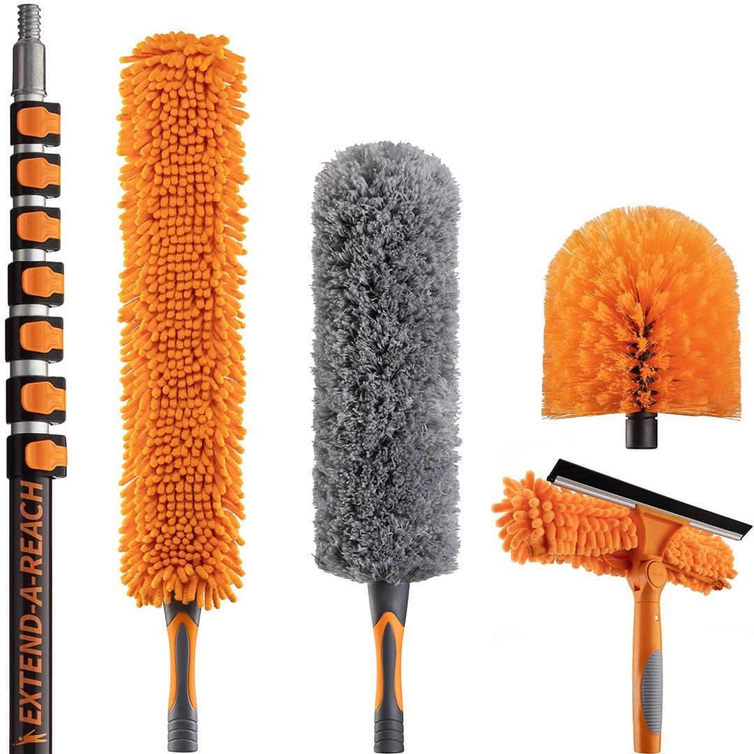 36 Foot High Reach Duster Kit with 5-30 ft Extension Pole // High Ceiling Dus…