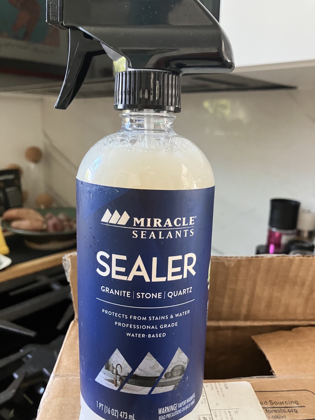 Granite Sealer Spray, for Granite, Quartz, Marble, 6 Bottles, A full CASE