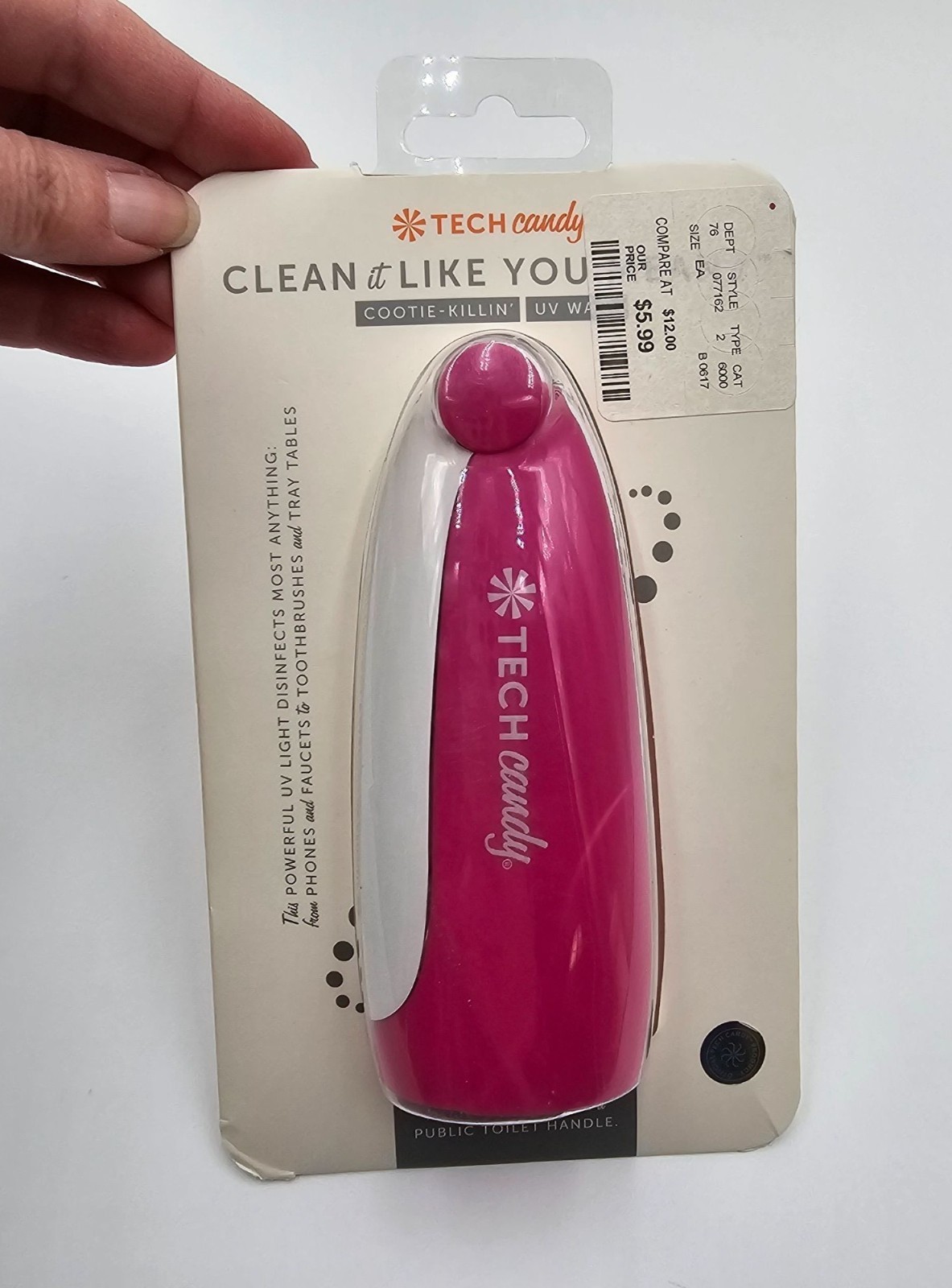 Tech Candy Clean It Like You Mean It UV Disinfectant Wand Travel Accessory
