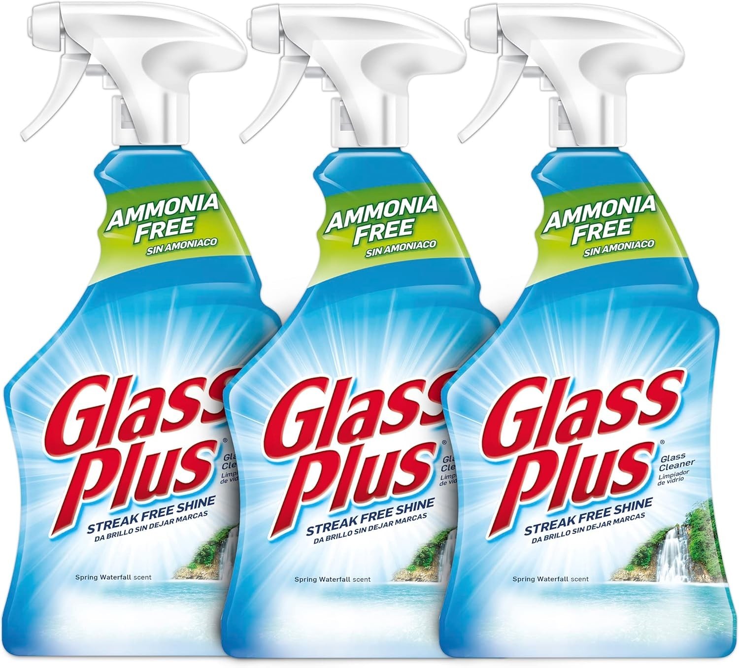 Glass Cleaner, 32 fl oz Bottle, Multi-Surface Glass Cleaner Pack of 3