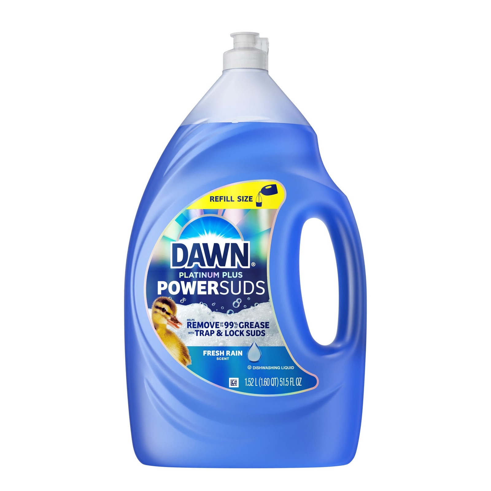 Extra Large Dishwashing Liquid Refill 51.5 oz Powerful Grease Cutting for Sinks