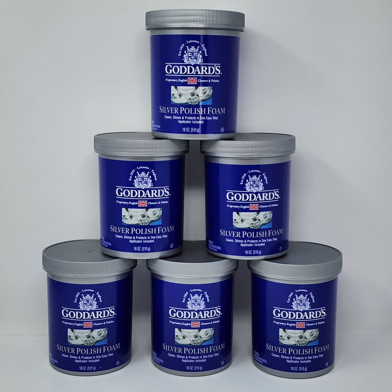 Goddard’s Silver Polish Foam Tarnish-Resistant Cleaner 18 oz Each (6 Pack)